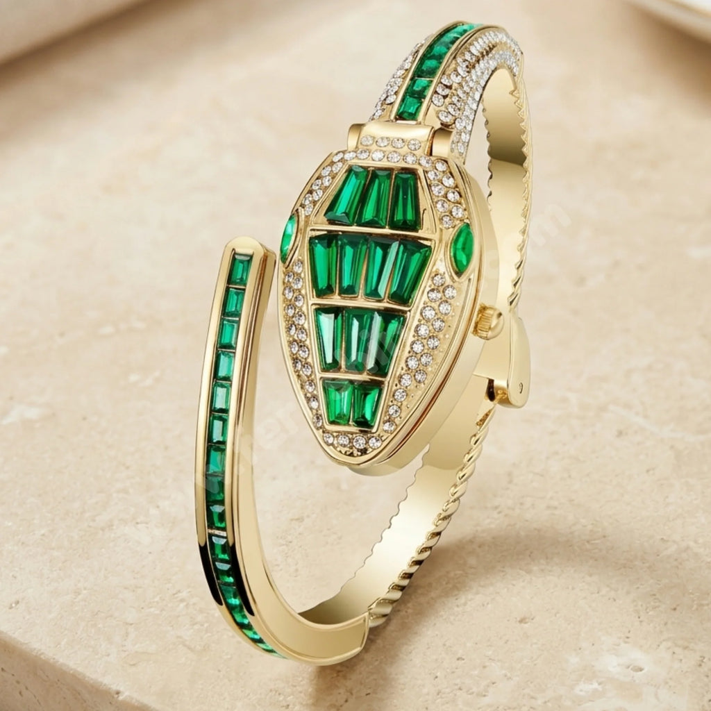 Emerald Serpent Luxe Watch