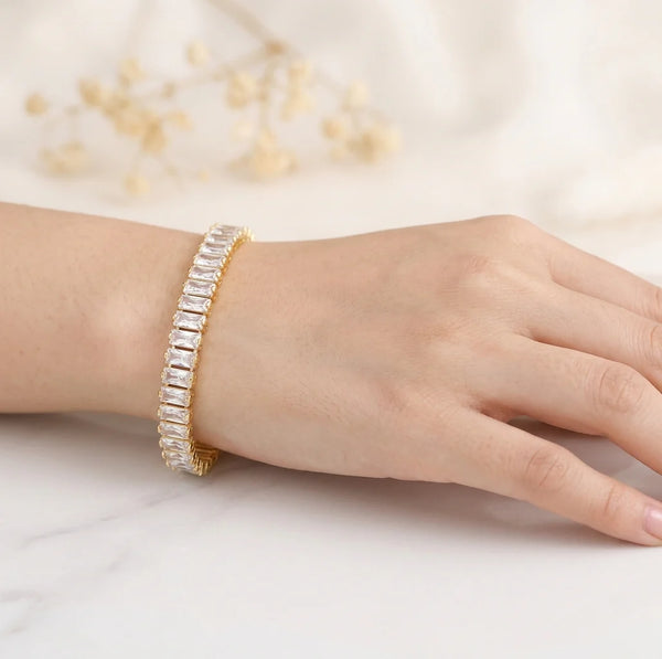 Iced Baguette Cut Tennis Bracelet