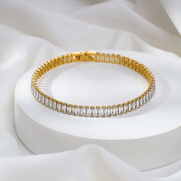 Iced Baguette Cut Tennis Bracelet