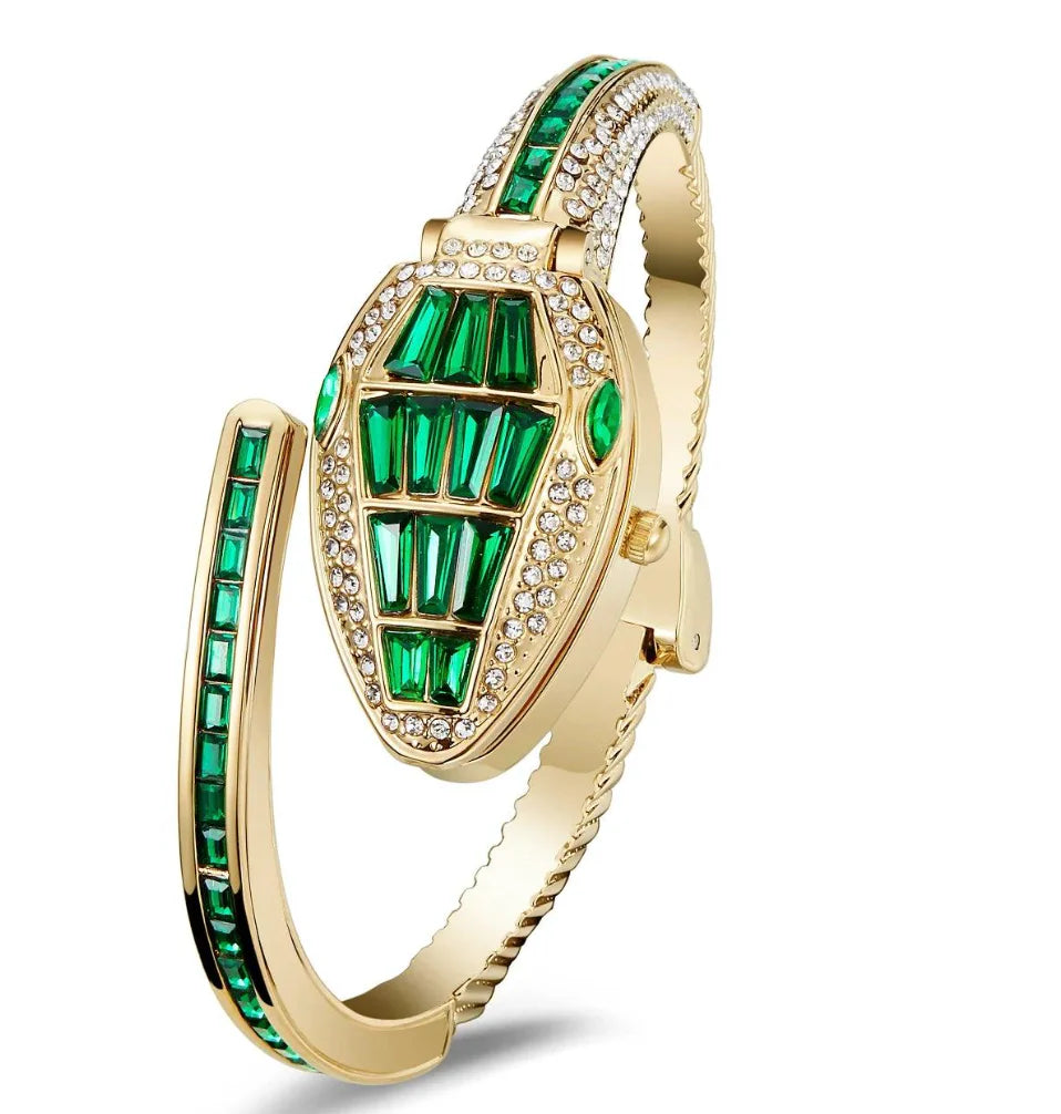 Emerald Serpent Luxe Watch