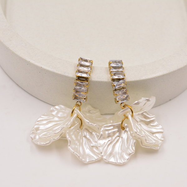 Pearl Orchid Elegance Earrings