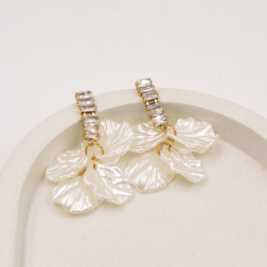 Pearl Orchid Elegance Earrings