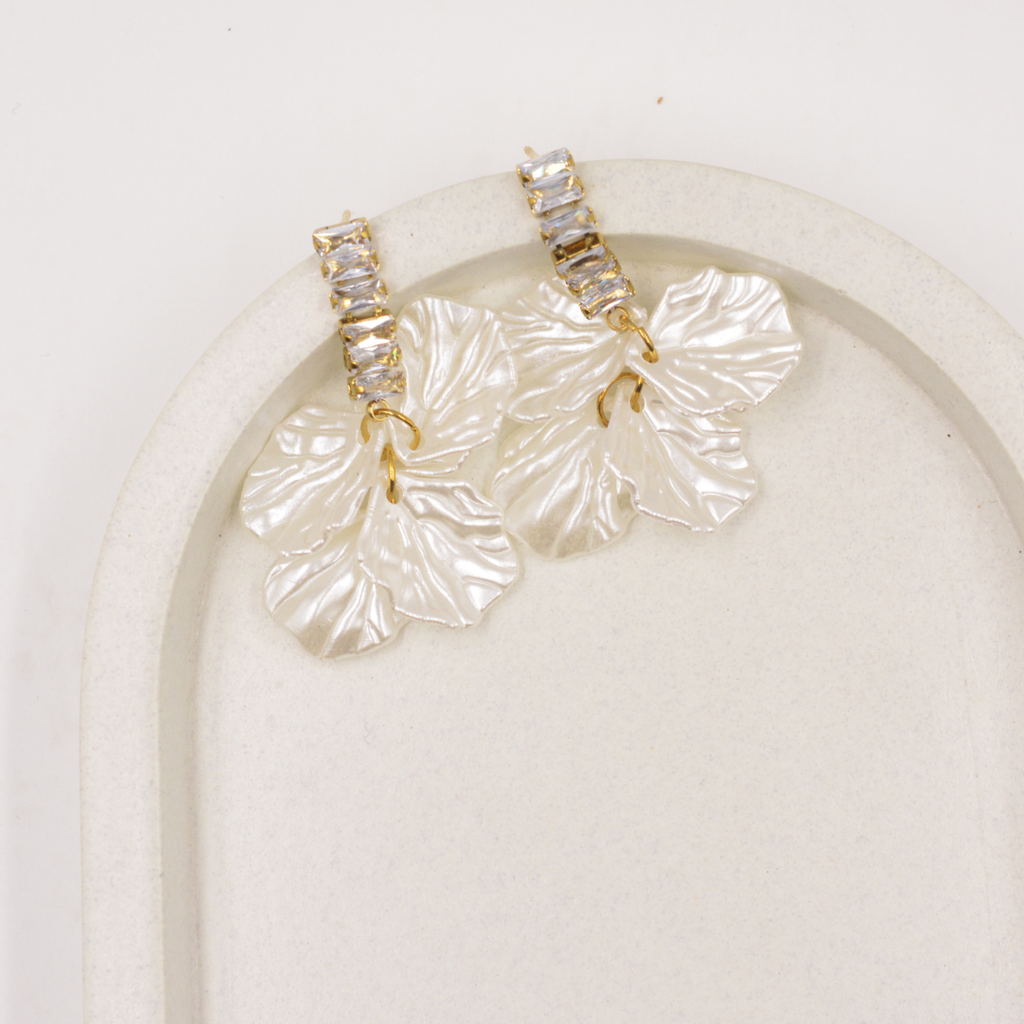 Pearl Orchid Elegance Earrings