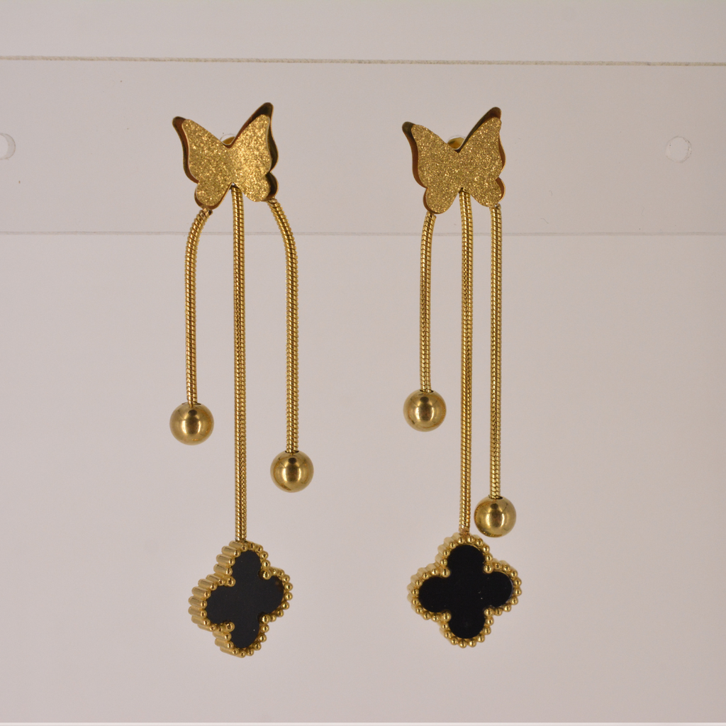 Luxe Butterfly Clover Earring