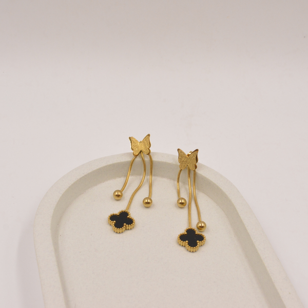 Luxe Butterfly Clover Earring