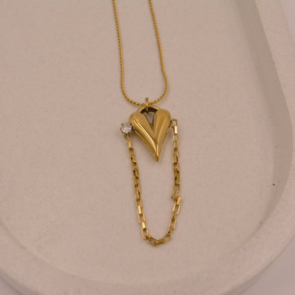 Heart Necklace with Chain