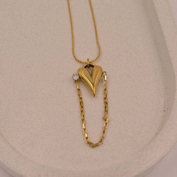 Heart Necklace with Chain