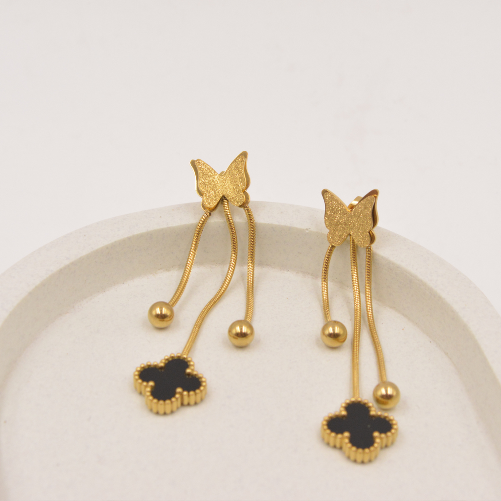 Luxe Butterfly Clover Earring