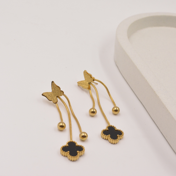 Luxe Butterfly Clover Earring