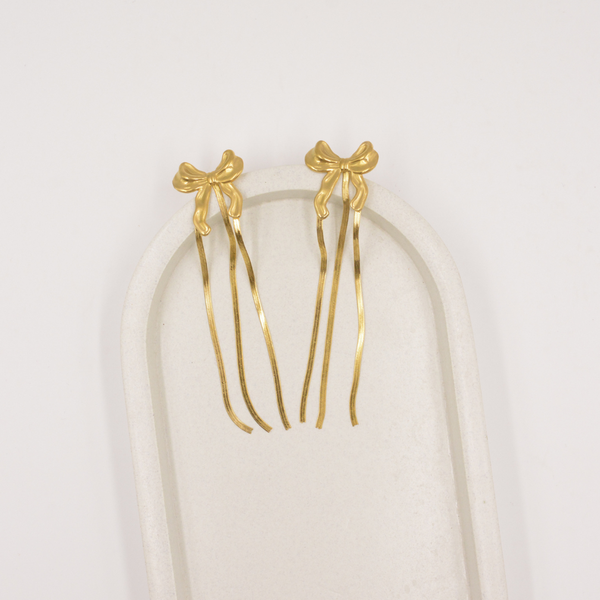 Bow Fringe Earring