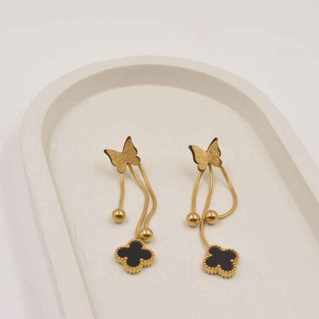 Luxe Butterfly Clover Earring