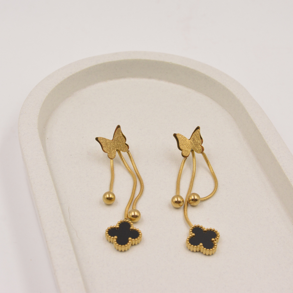 Luxe Butterfly Clover Earring