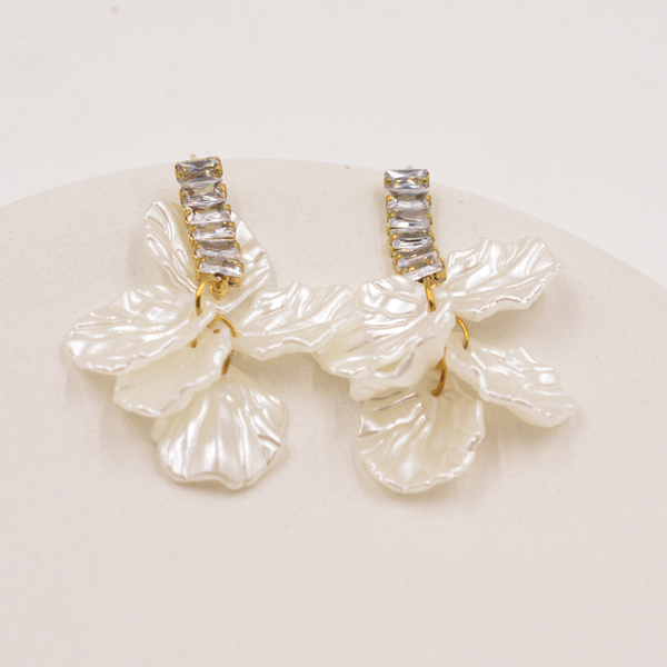 Pearl Orchid Elegance Earrings