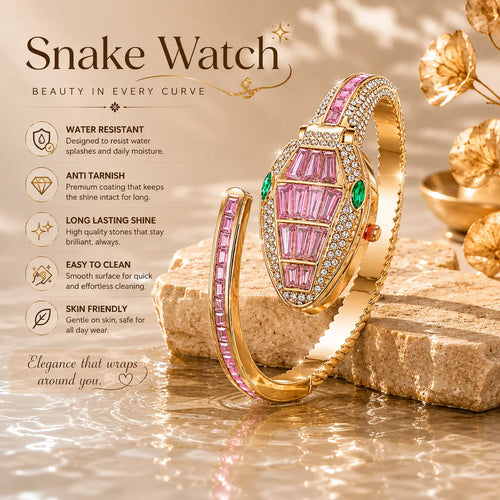 Rose Gold & Blush Pink Serpent Luxe Watch