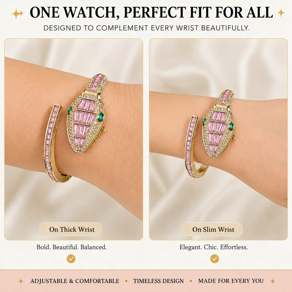 Rose Gold & Blush Pink Serpent Luxe Watch