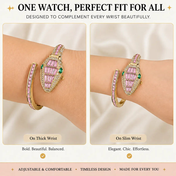 Rose Gold & Blush Pink Serpent Luxe Watch