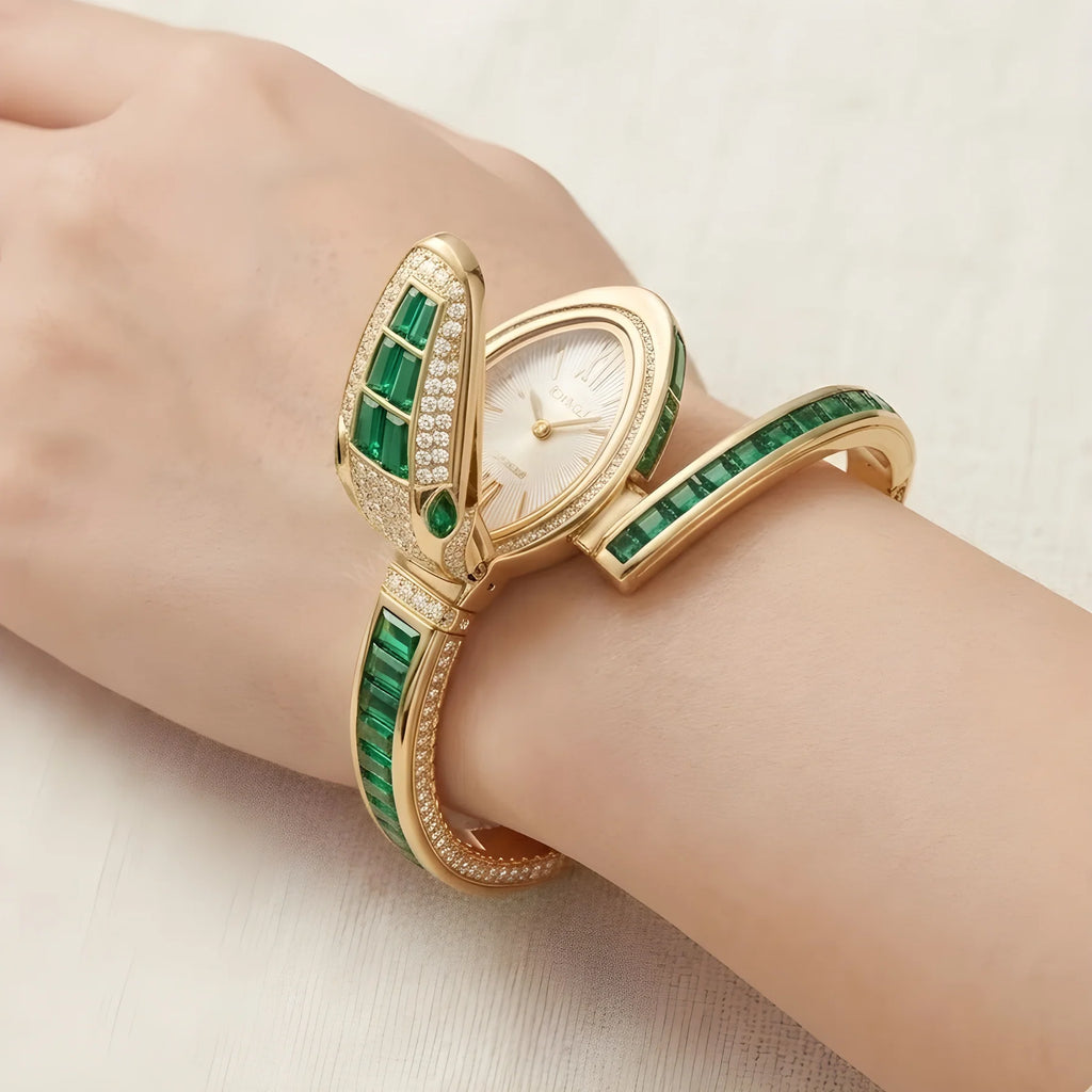 Emerald Serpent Luxe Watch