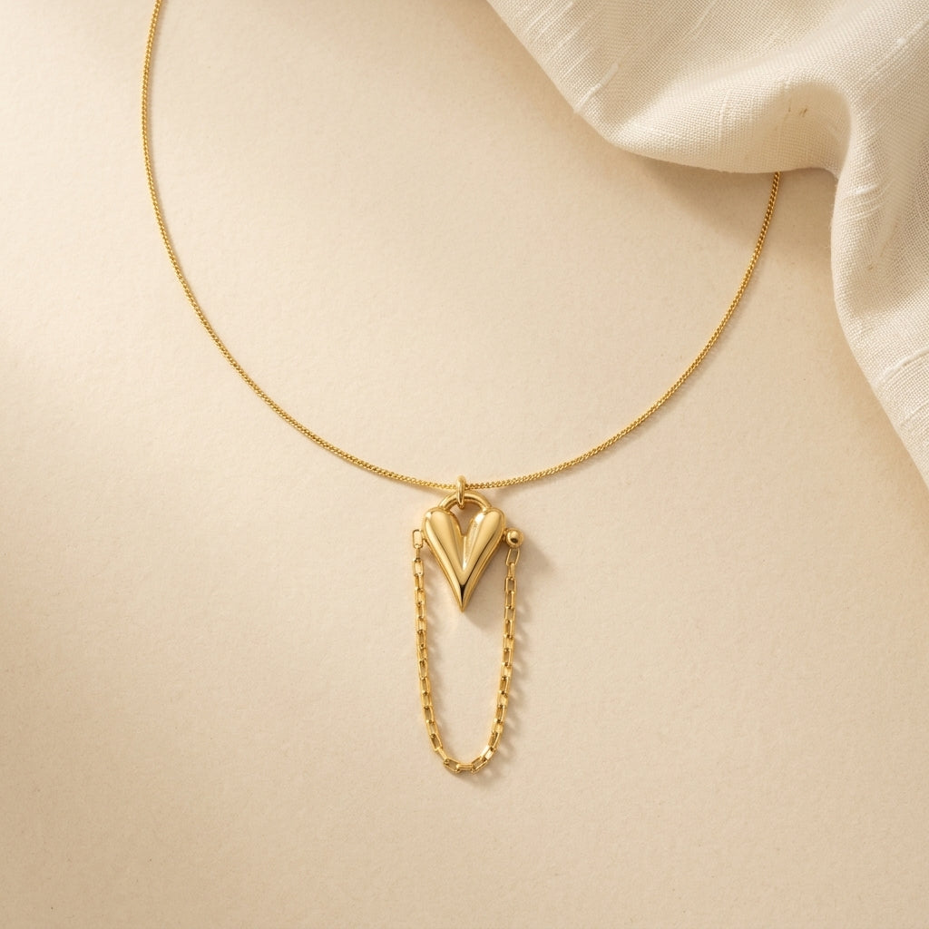 Heart Necklace with Chain