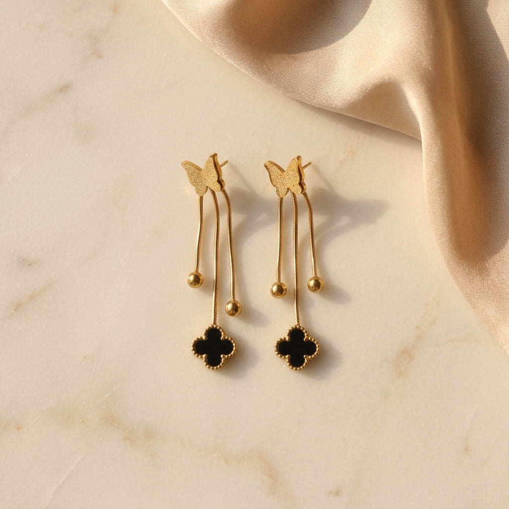 Luxe Butterfly Clover Earring