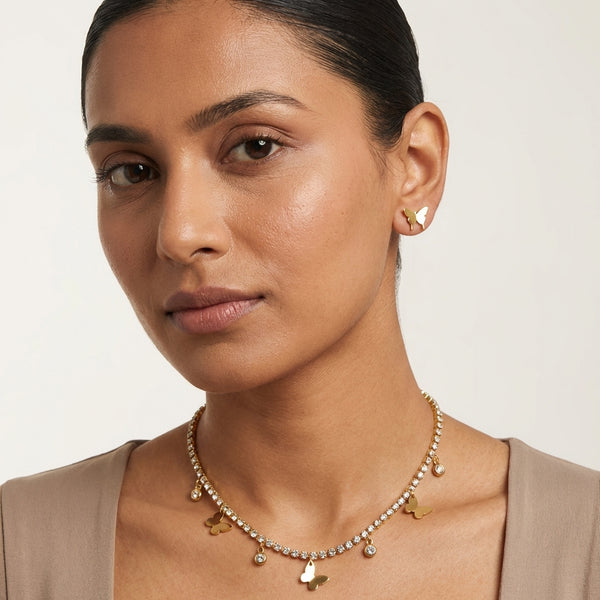 Butterfly Sparkle Set with Earrings