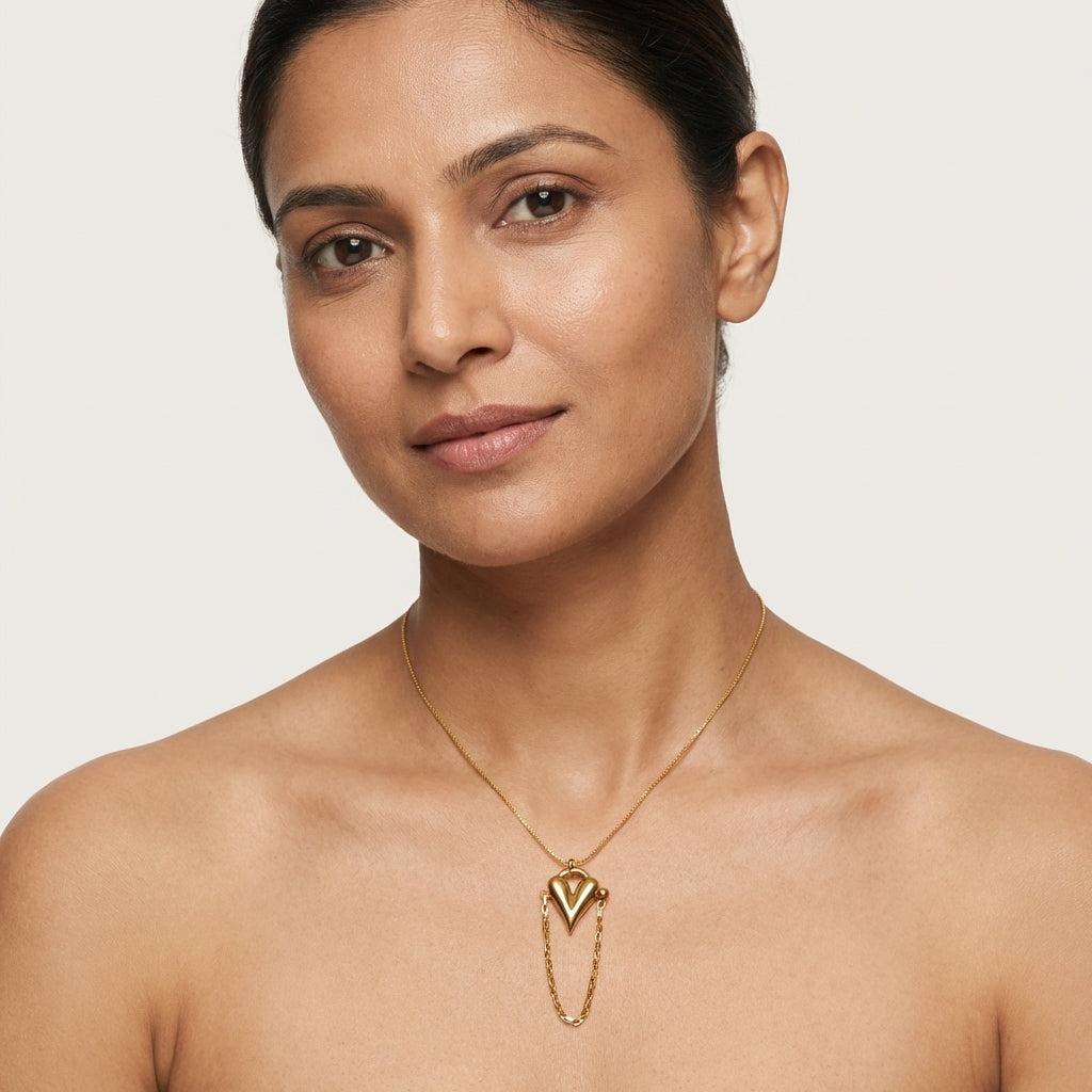 Heart Necklace with Chain