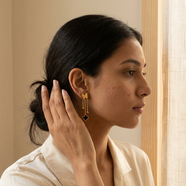 Luxe Butterfly Clover Earring