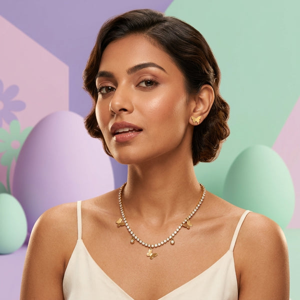 Butterfly Sparkle Set with Earrings