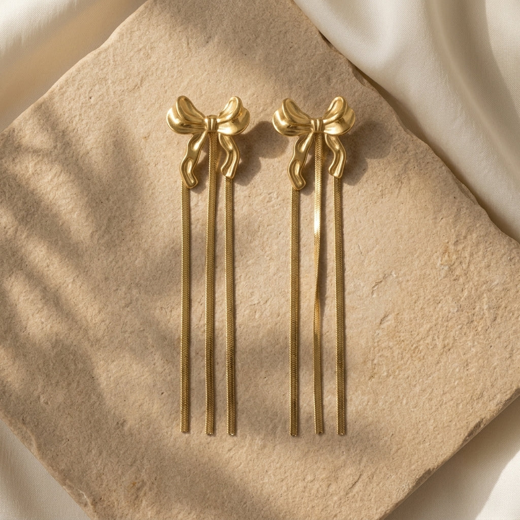 Bow Fringe Earring