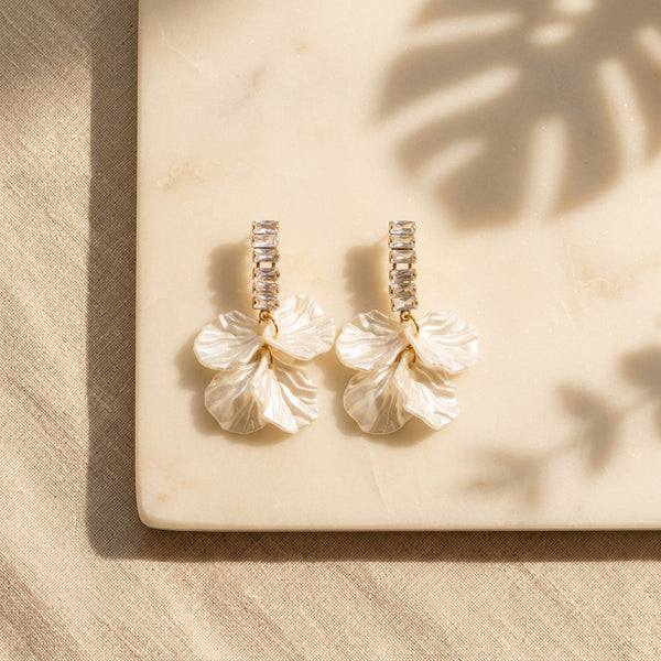 Pearl Orchid Elegance Earrings