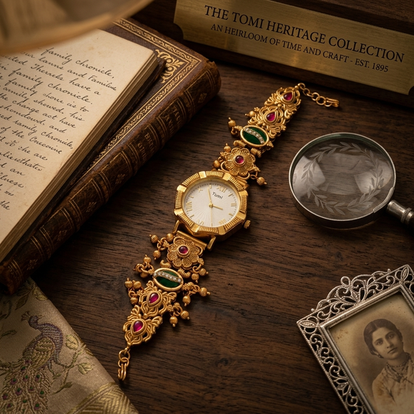 Antique Rajwadi Octagonal Dial Bracelet Watch for Women