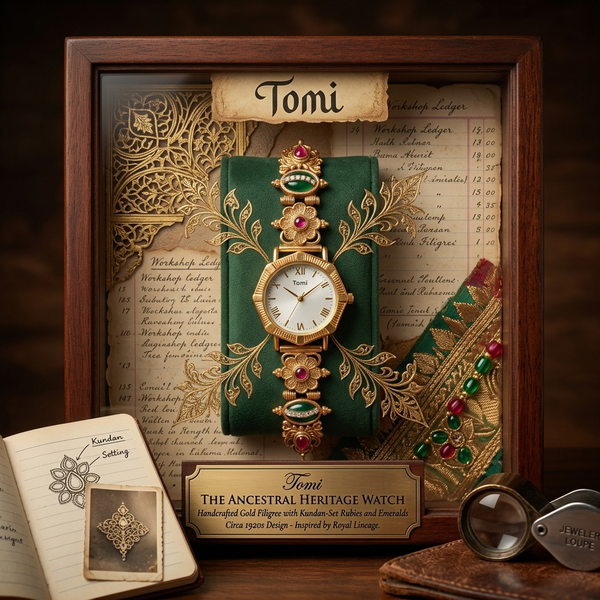 Antique Rajwadi Octagonal Dial Bracelet Watch for Women