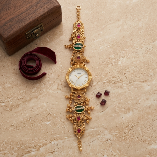 Antique Rajwadi Octagonal Dial Bracelet Watch for Women